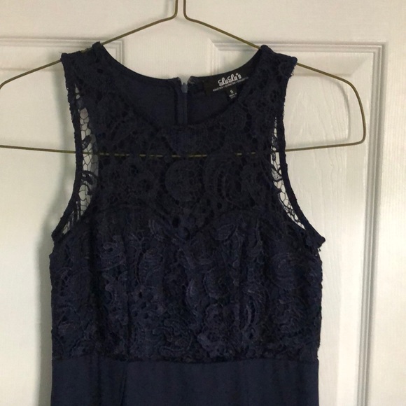 Navy Lulus gown worn once - Picture 4 of 6